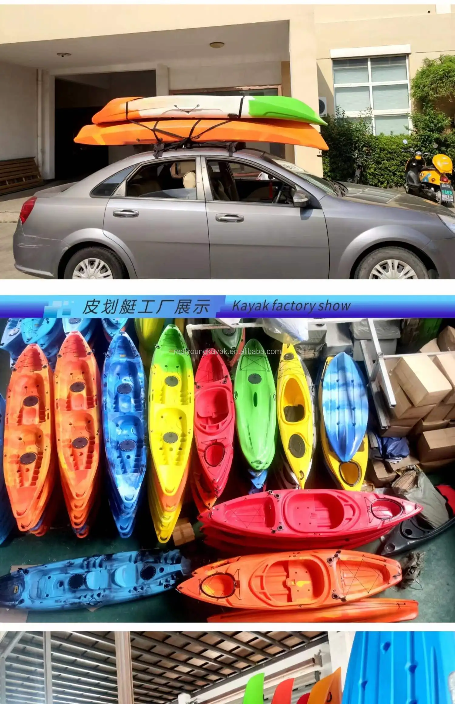 wholesale cheap plastic no inflatable kayak family 3 person sit on top kayak with canoe kayak accessories