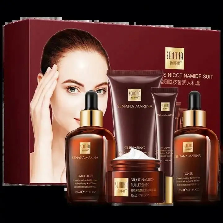SENANA private label nicotinamide fullerene Moisturizing Hydrating Face Skin Care Set