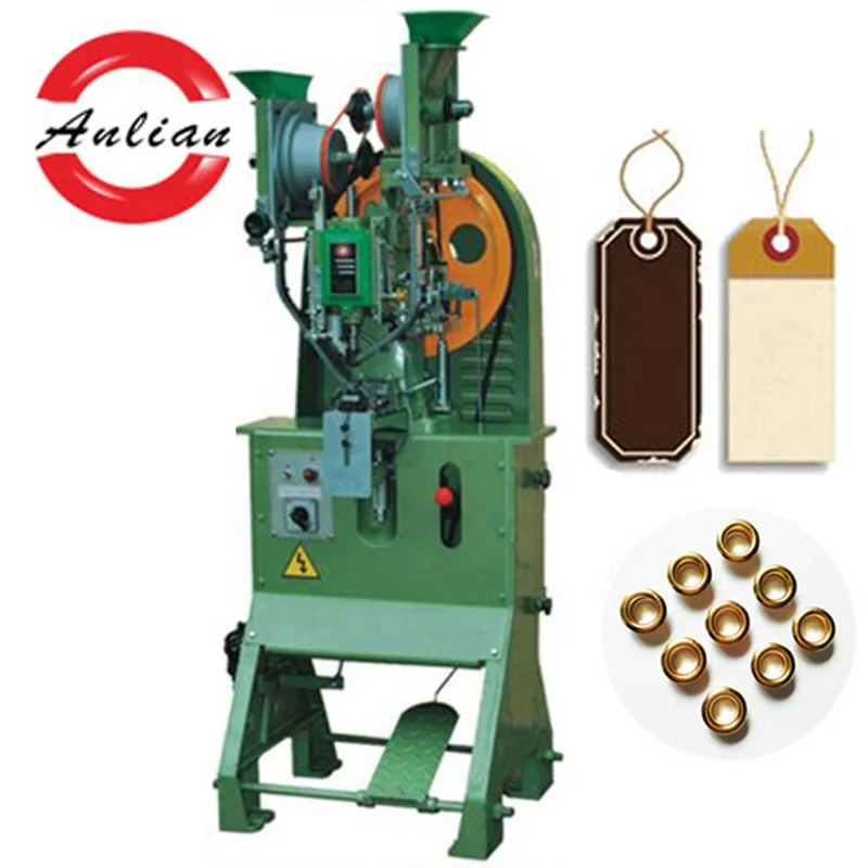 Shopping bag eyeleting machine clothing tag eyelet button fitting machine