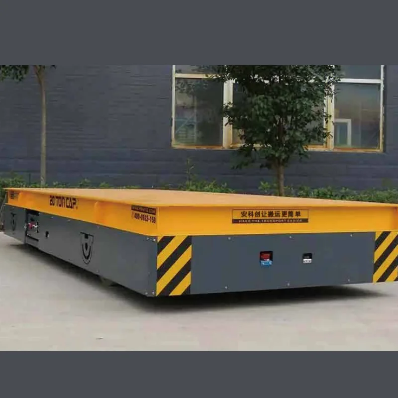 Electric flat car heavy-duty material transfer vehicle multifunctional trackless platform