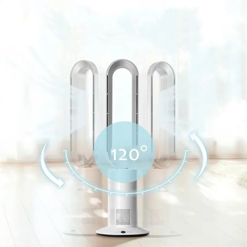 Factory supplier portable tower floor electric air cooling fan heater bladeless fan 1950 Watt remote control