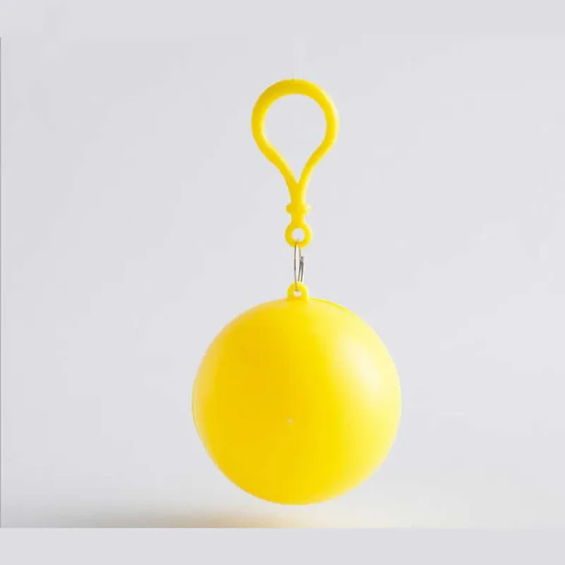Wholesale/Customized Logo Disposable Keychain Ball Poncho, Disposable Ball Raincoat, Adult Rain Poncho with Ball Keychain