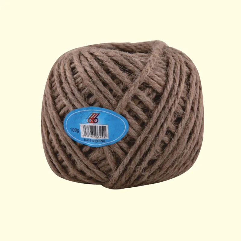 100%Natural Jute braided Twisted Rope DIY decoration Cord 2mm~10mm Recyclable sisal packaging rope