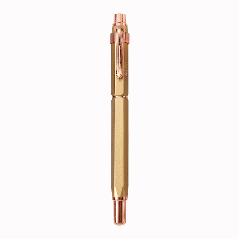 new Eternal life hexagonal metal signature pen rose gold business jewel pen corporate gift student office neutral pen