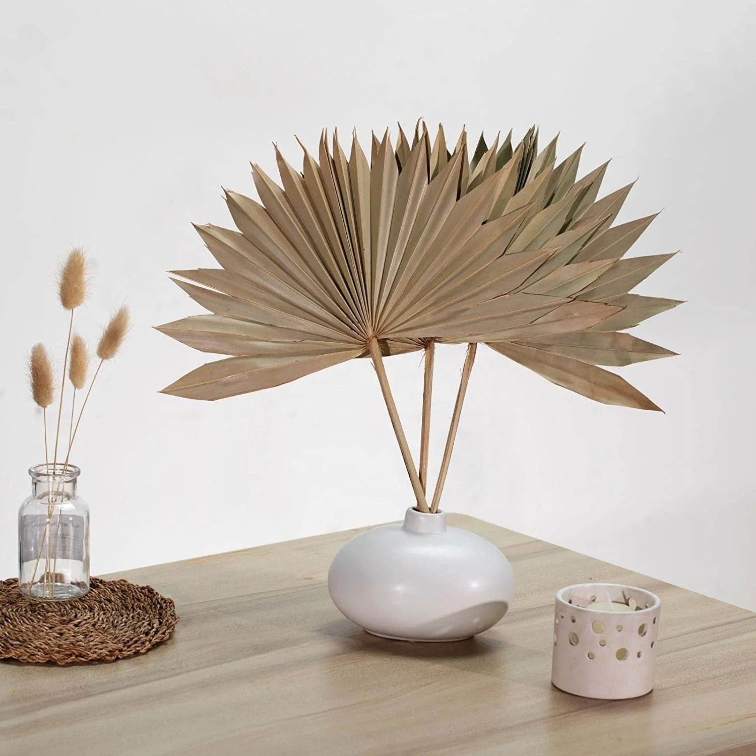Pampas Dries Dry Leaf Dried Palm Spears Boho Decor Natural Flowers Plastic Bag New Year Gift Flower Wall Wedding Backdrop 10 Pcs