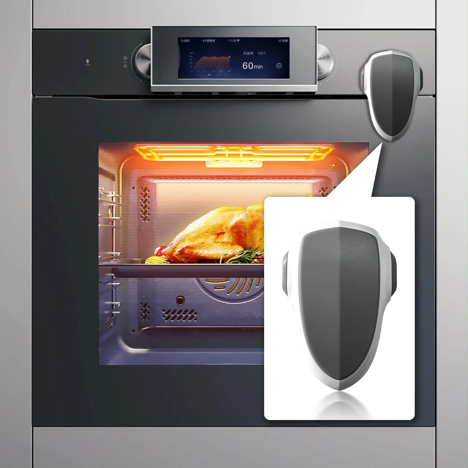 Factory Oven Door Lock Child Safety Oven Baby Proof Oven Front Lock Easy to Install and Use Heat-Resistant and Durable Material