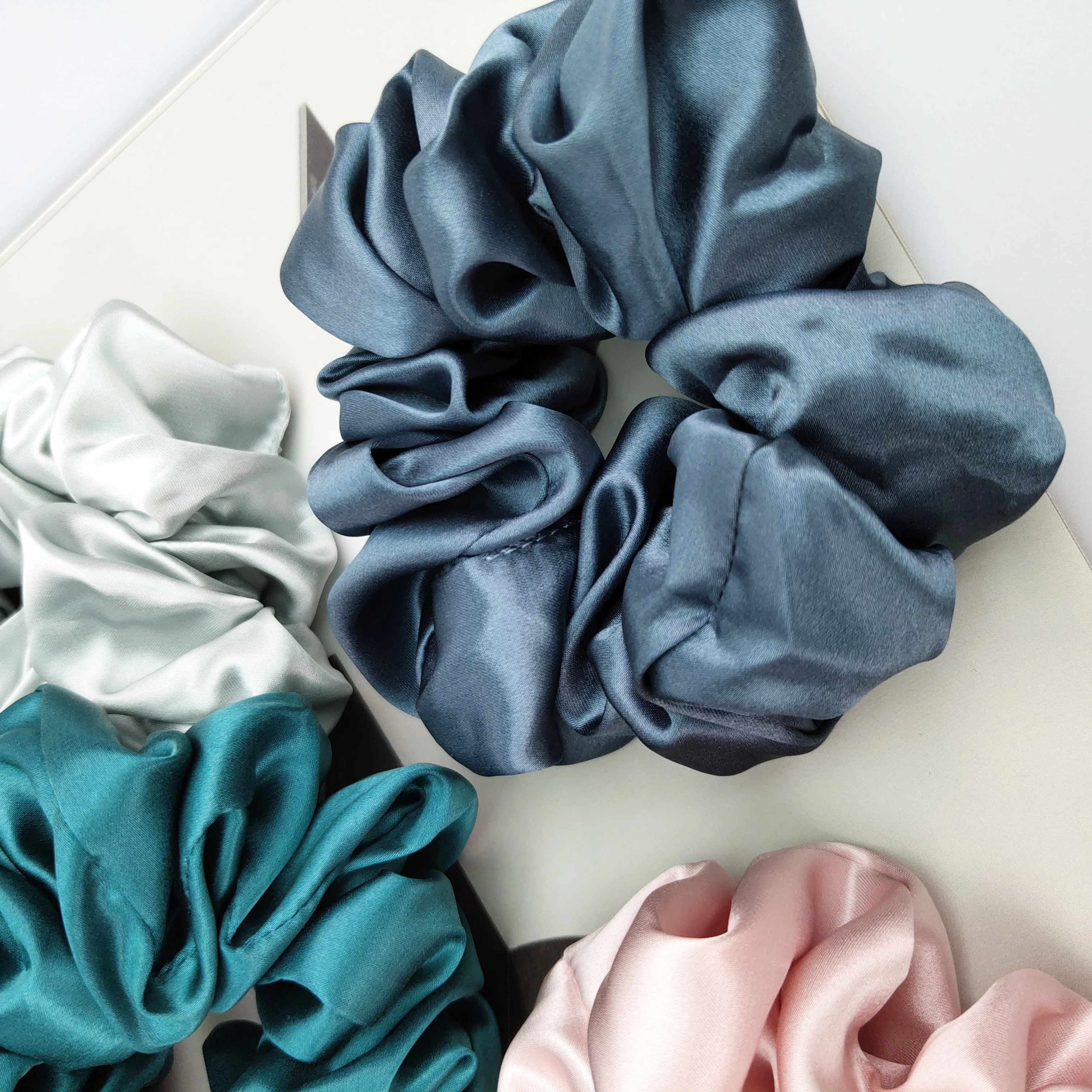 5cm hot sale Girl hair accessories100% Silk scrunchie 19momme