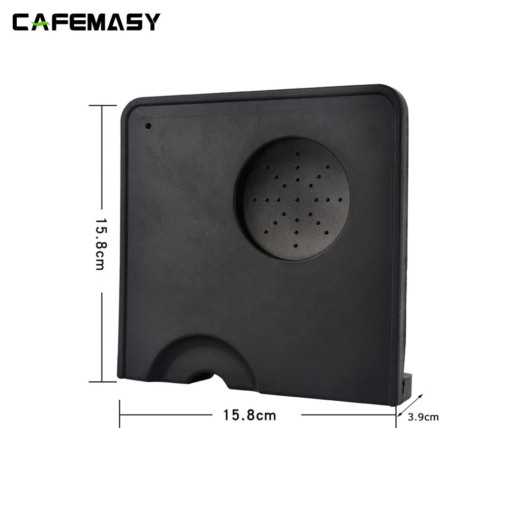 Coffee Accessories Black Silicone Tampering Mat Coffee Distribution Tool Square Coffee Tamper Mat