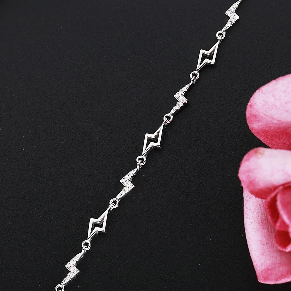 925 sterling silver Christian Cross hollow Religious chain Bracelet bracelet