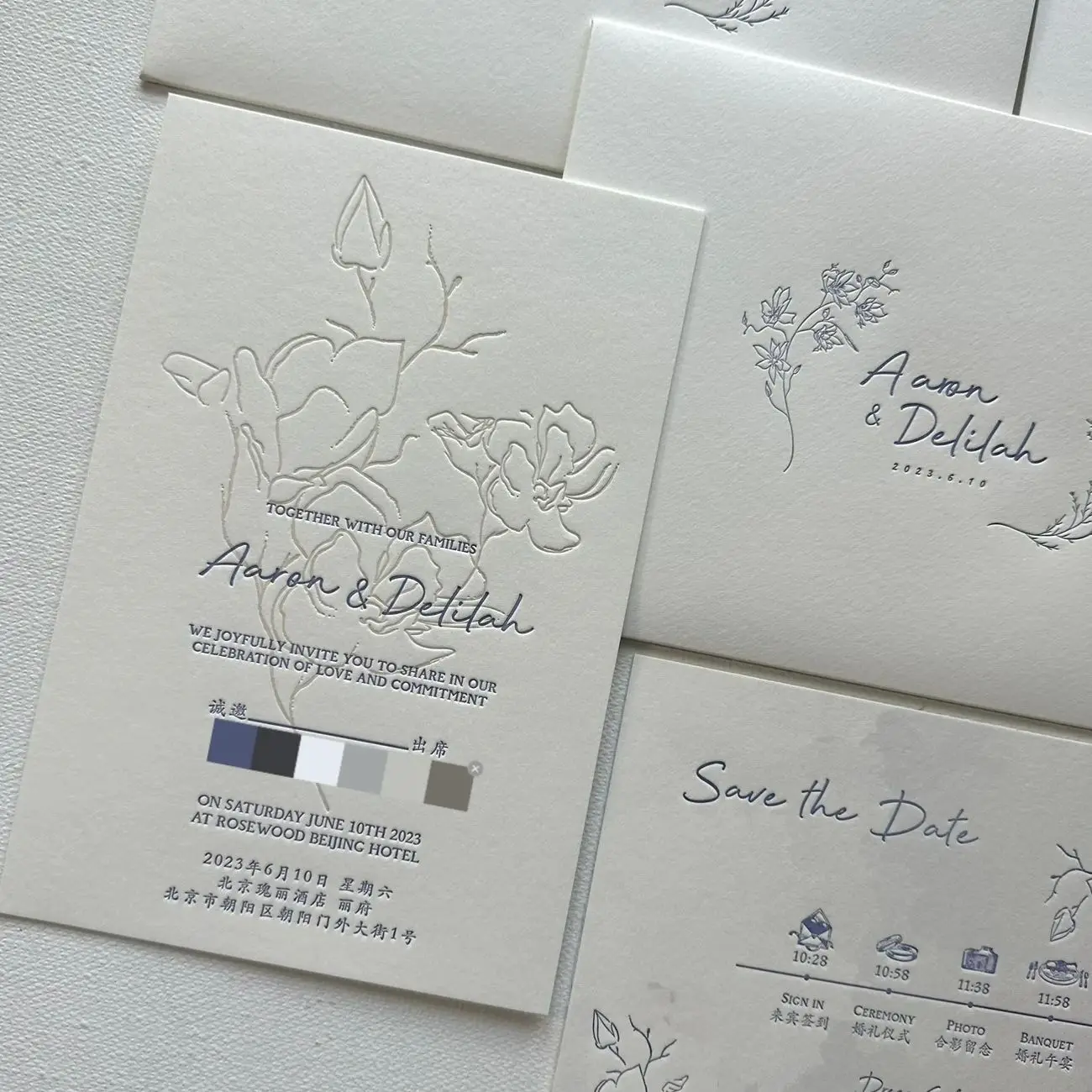 Support small quantity customized Personalized elegant wedding invitations