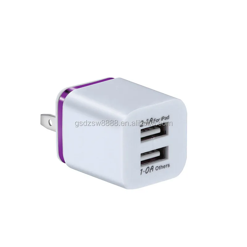  Домашние дорожные настенные зарядные устройства 2 1 А + а с двумя Usb-портами США ЕС переменный ток адаптер питания для iphone 7 8 x Samsung планшетов ПК
