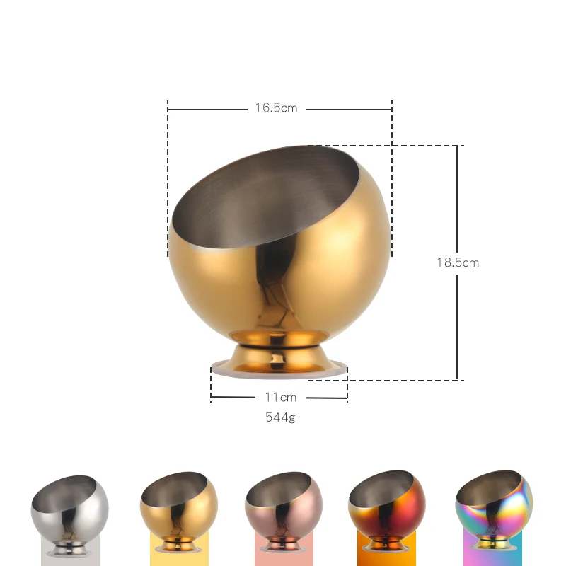 Commercial Kitchen Accessories Stainless Steel Seasoning Container Gold Storage Bowl Party Tray Bowls Spice Tools Oil Bottle Box
