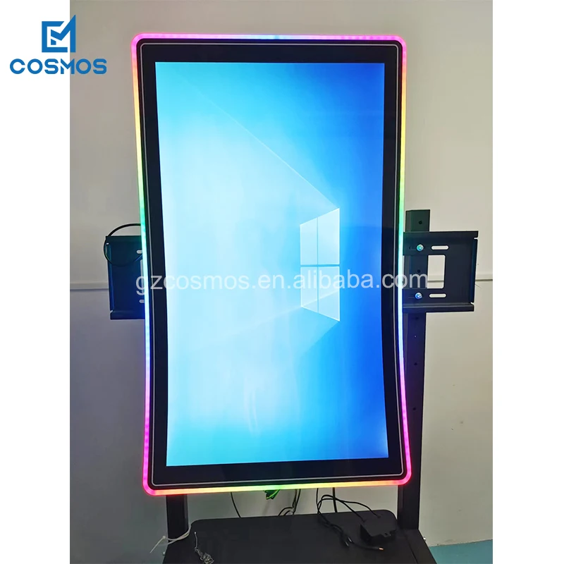 Touchscreen-monitor Portable 43 Inch Waterproof Touchscreen J Curved Gaming Screen Monitor With Side LED Bar Touch Display