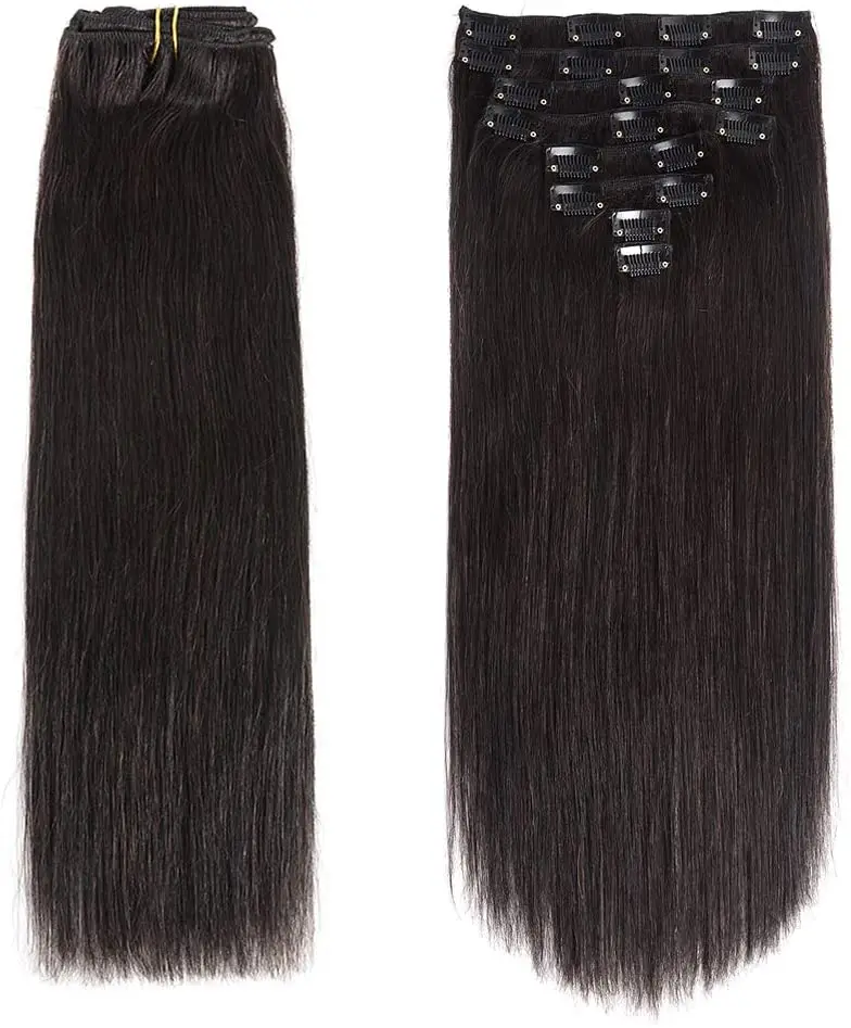Remy Clip In Hair Extension Double Drawn Clip In Hair Extensions 100% Human Hair Cuticle Aligned