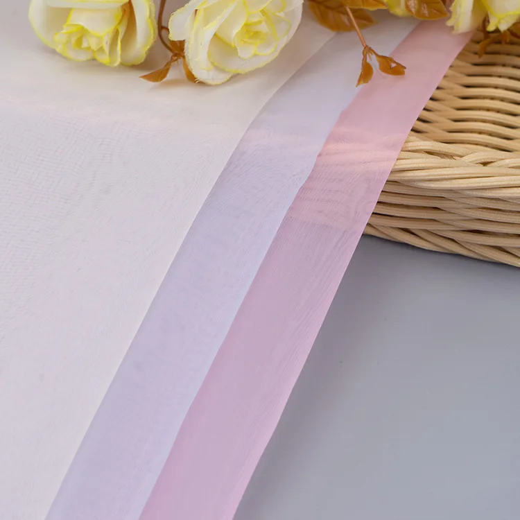 6MM width100% Mulberry silk organza fabric for clothing Wedding Dress