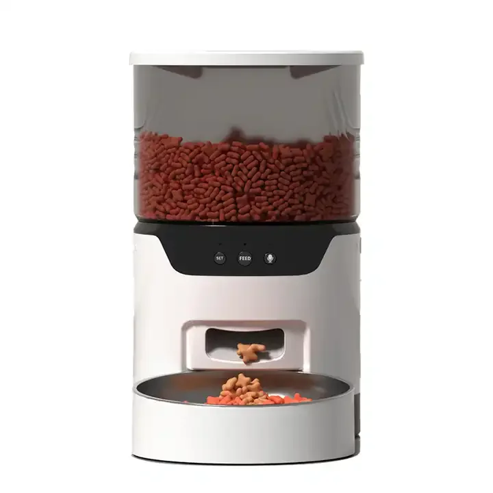 OEM Pet Feeder Customized WIFI Touch Control 3L Dual Power Supply 120-240V Smart Pet Food Feeder