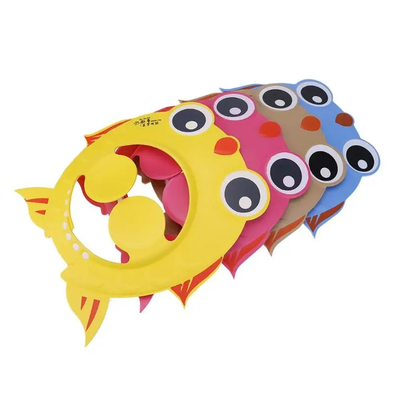 Детский продукт для мытья волос в форме рыбы, защитная шапочка для душа, шампуня