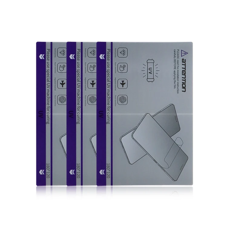 Newest glass 0.08mm 3d uv curing film full coverage screen protector for samsung huawei
