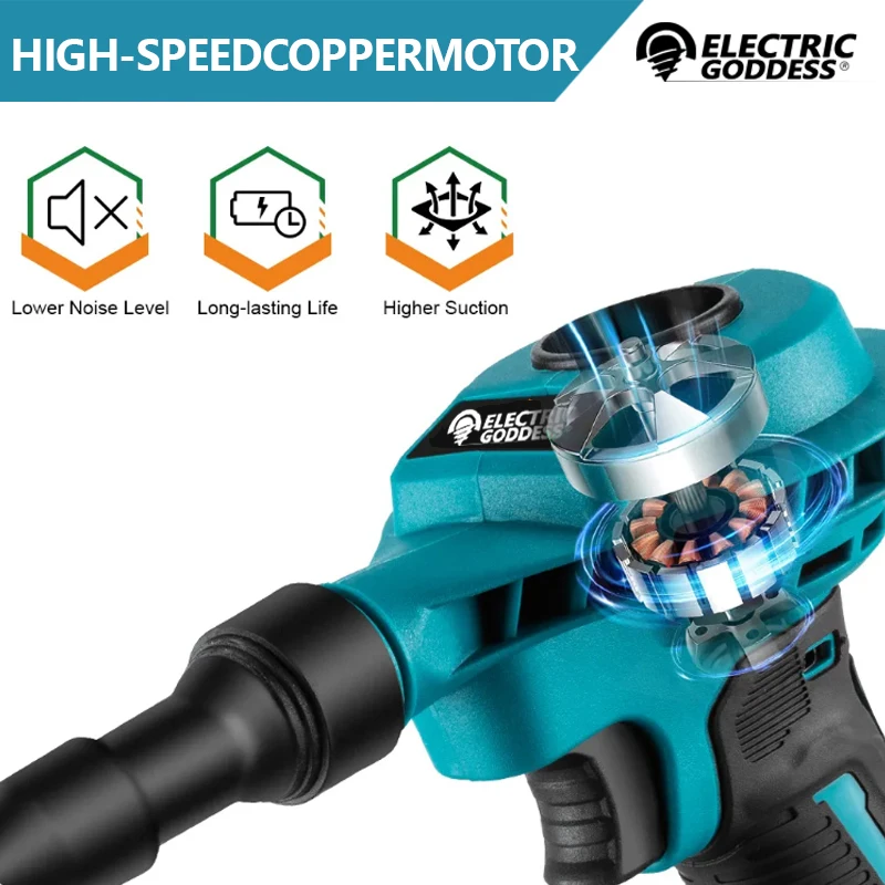 Electric Goddess Cordless for Makita 18V Battery Efficient Computer Cleaning Air Dust Blower