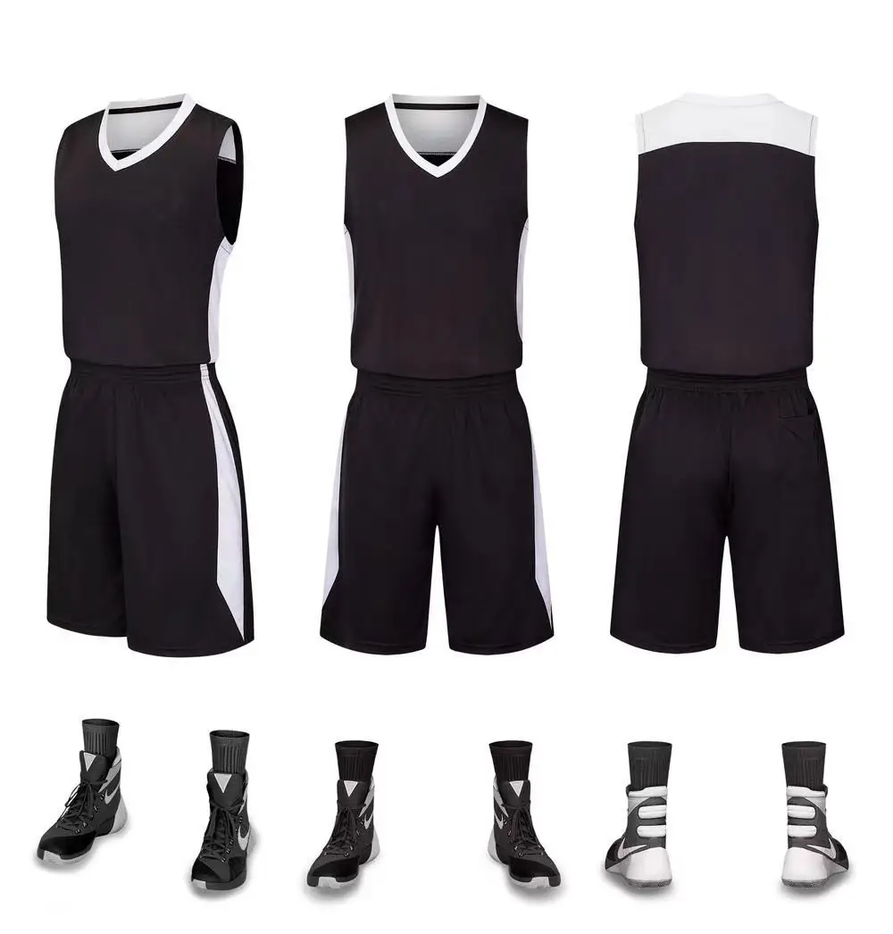 Basketball Uniform Adult Game Breathable and Sublimation Set Sports Team Uniform Large-sized Jersey Customization