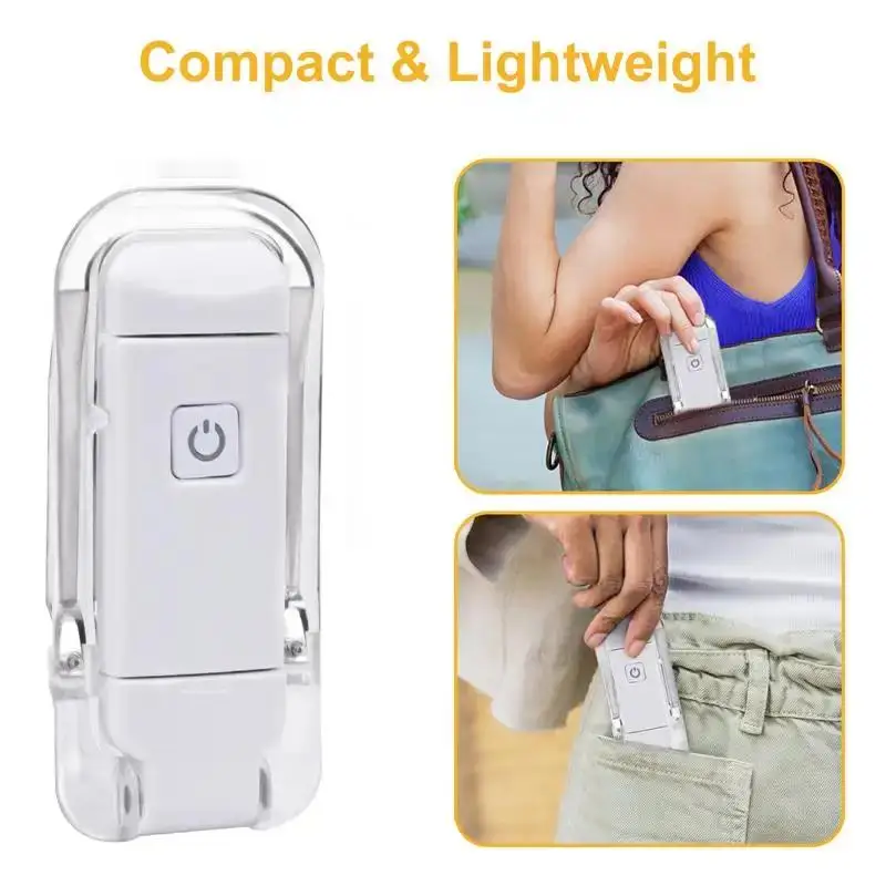 USB Rechargeable Book Light for Reading in Bed Portable Clip on Book Light Mini LED Reading Light