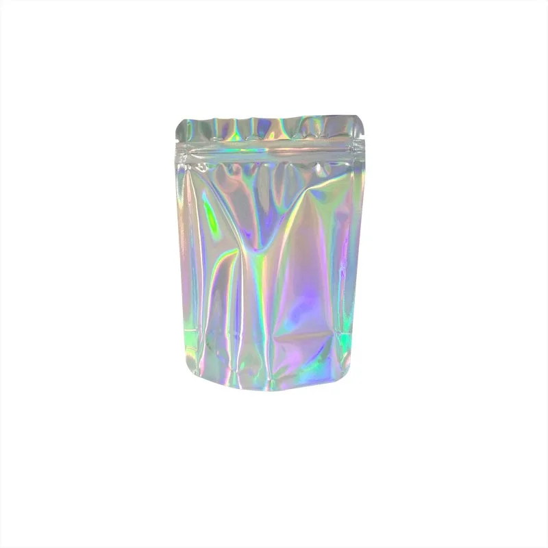 P114  11X16X6 cm Wholesale Price Mini Resealable Custom Tea Silver Mylar Aluminum Foil Pouch Food Packaging Bag