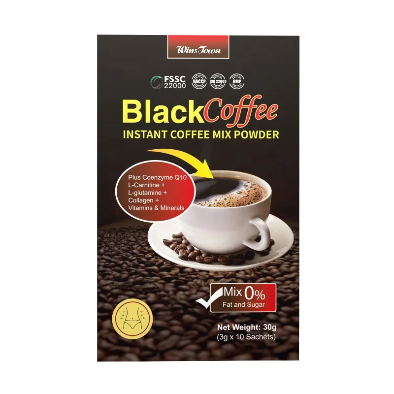 Winstown Aroma Bitter Black Instant Coffee Fit Detox Coffee Wansongtang Private Label Customized Welcome