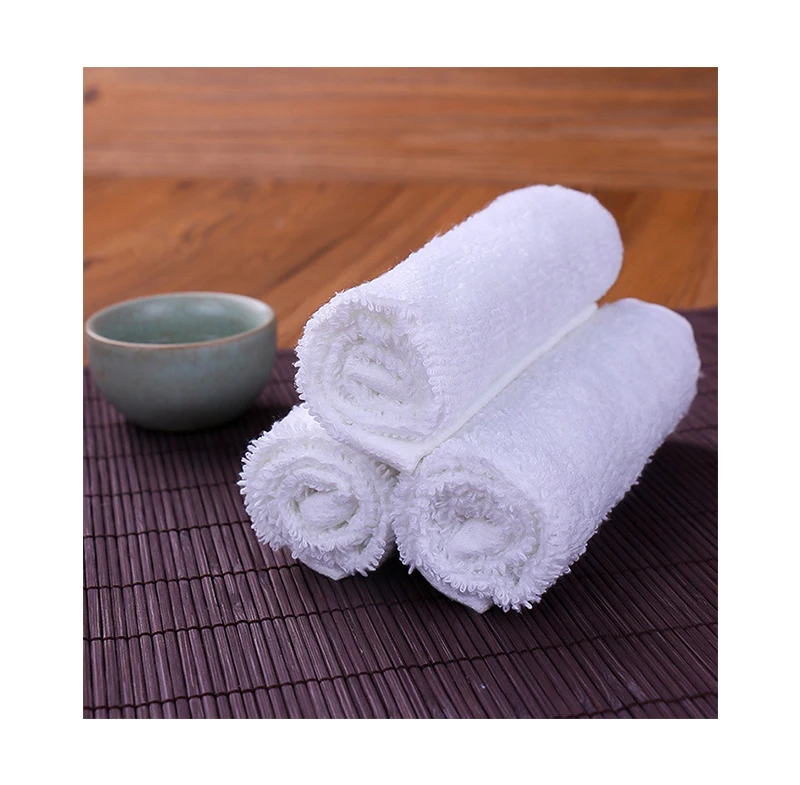 Cheapest 100% Cotton Disposable White Soft Airline Flight  Small Hand Towel