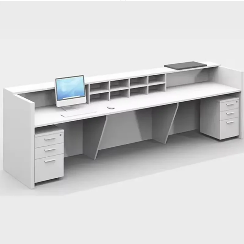 Customize Modern Front Desk Reception Counter Doctors Office Wooden Hospital L Shaped Reception Desk