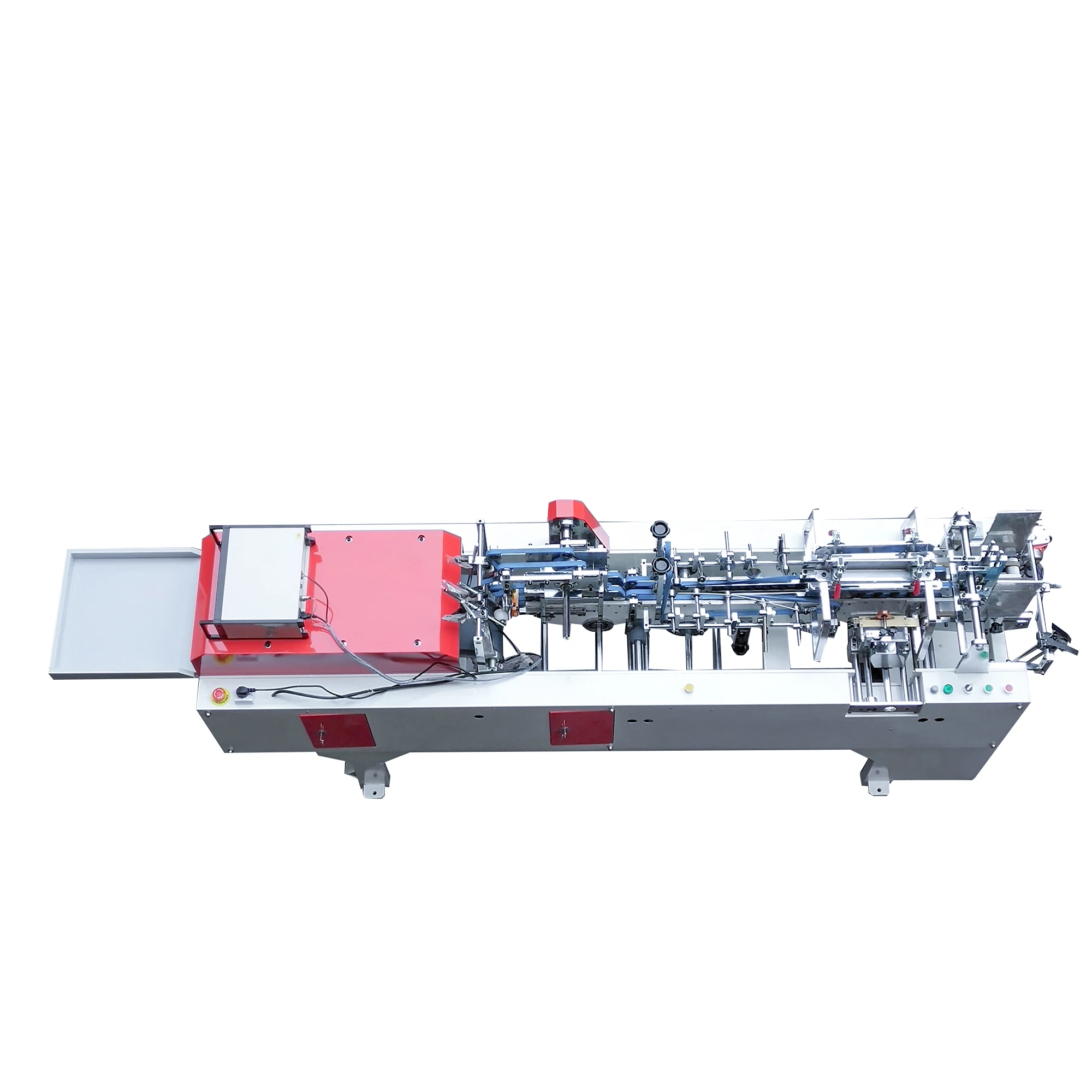 ZH-500 Manufacturing flexible mini auto carton box aircraft corrugated folder gluer machine