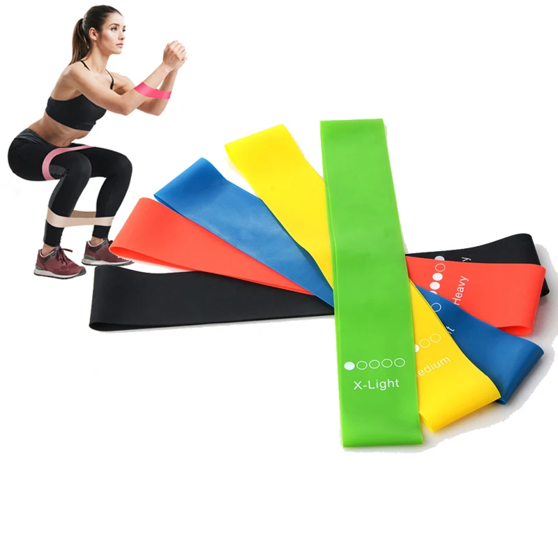 yoga accessories carry bag workout rubber exercise sports fitn exercise elastic loop strength fitness bands resistance band