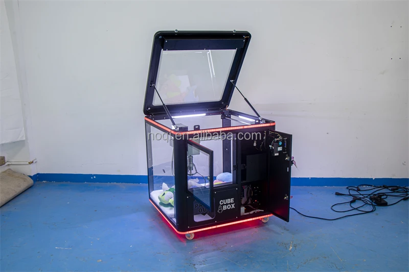 Shopping center square winner toys prize vending mini rubik cube coin operated claw crane machine