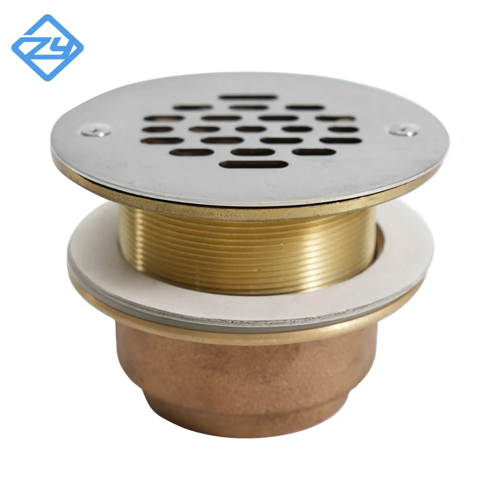 Round Rough Brass Urinal Strainer Stainless Steel Grate Urinal Drain Bathroom Shower Floor Drains