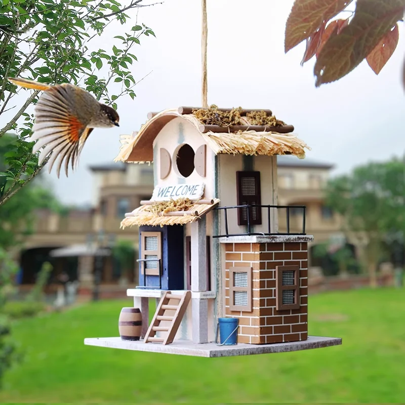 Gifts & Decor Rustic, Old Time Country Store Wooden Bird House antique outdoor bird house ,wooden bird house high quality/