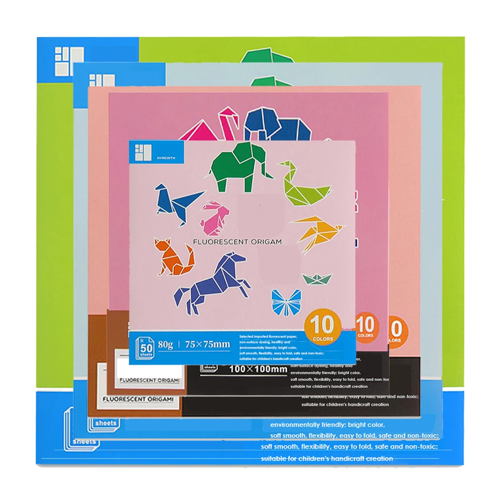 
Fluorescent Color Paper Origami For Scrap booking Hobby Crafts Project Work IK paper 