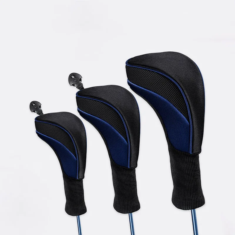 New Arrival Golf Club Head Cover Driver 1 3 4 5 7 X Fairway Woods Golf Club Covers with Interchangeable Tags