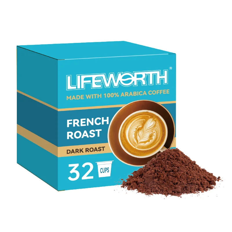 LIFEWORTH Custom Coffee Pods Beverages French Roast Arabica Beans Coffee Capsules