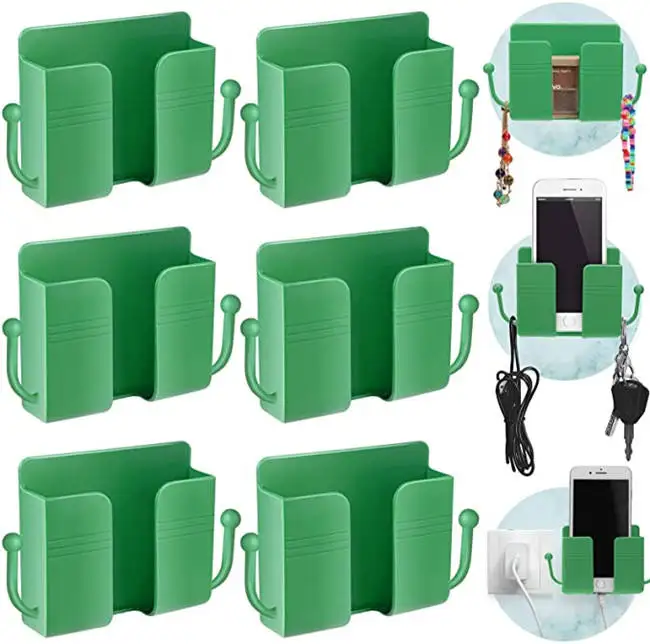 Phone Holder For Home With Charging Port Remote Holder Wall Mount Phone Holder