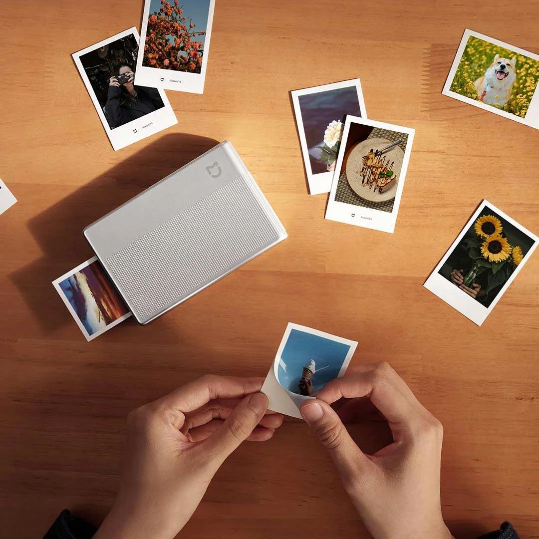 Xiaomi Mijia Pocket Photo Printer 1S Smart Mini Photo Printer Connected to Mi Home APP Rechargeable 500 mAh Long Battery Life
