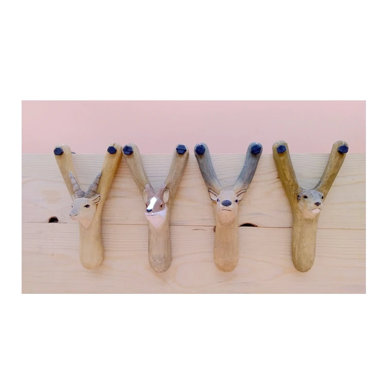 Hot Sale wood Catapult Animal shaped Hand Carved Wooden Slingshot