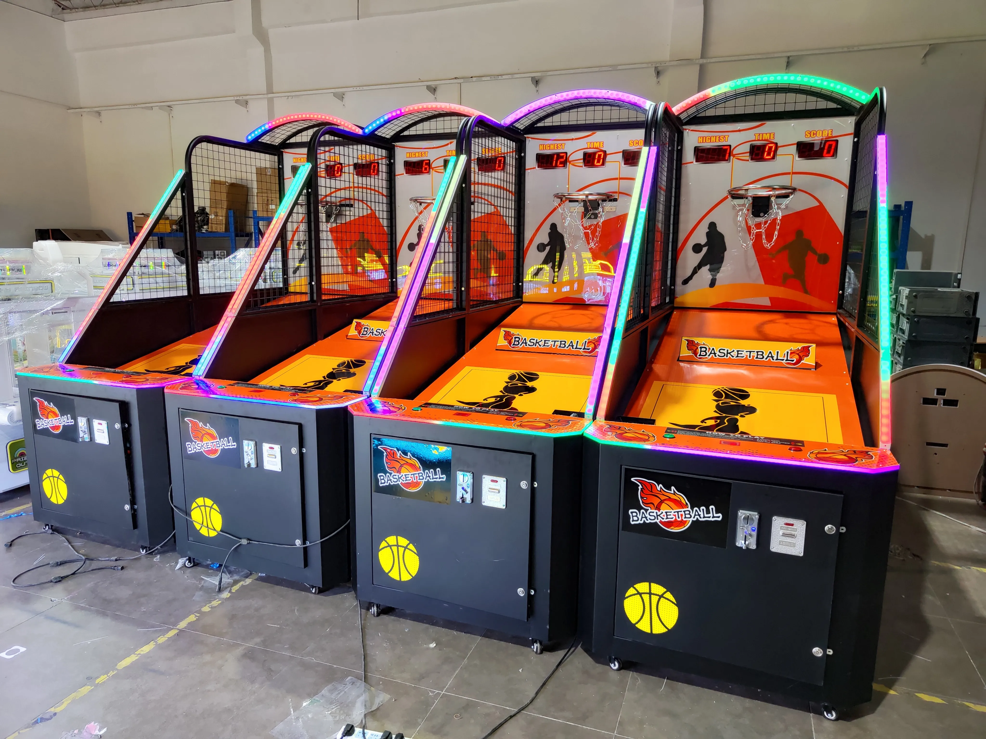 Factory Hot Sale Electronic Basketball Shot Machine Coins Operated Basketball Arcade Game Machine For Teenager And Adult