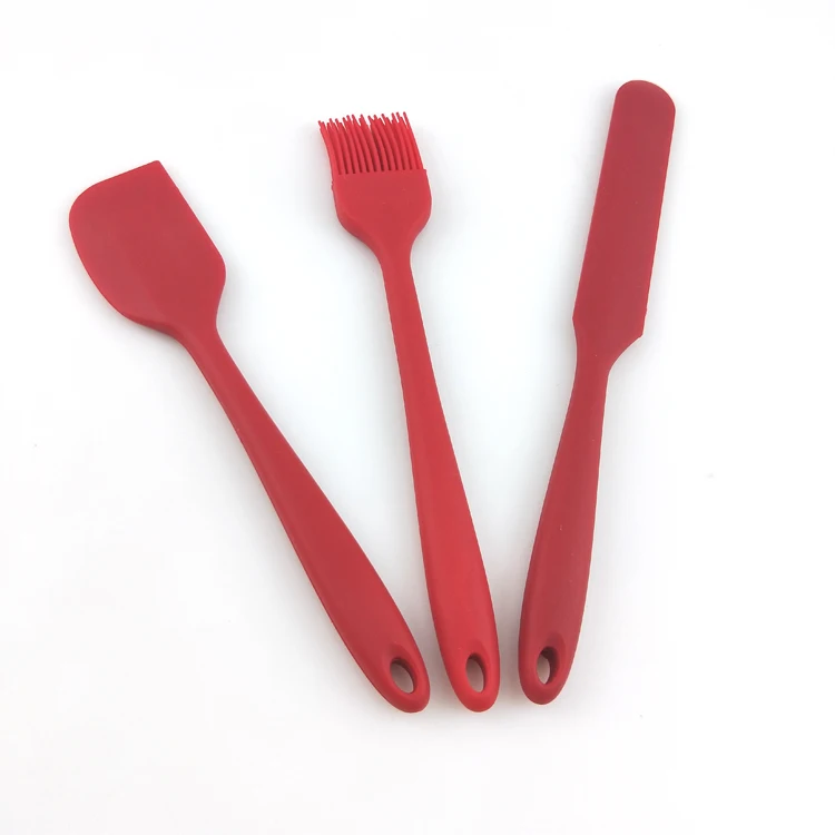 Home Kitchen tools 6pcs Silicone Baking Utensil Sets include egg whisk tongs and spatula