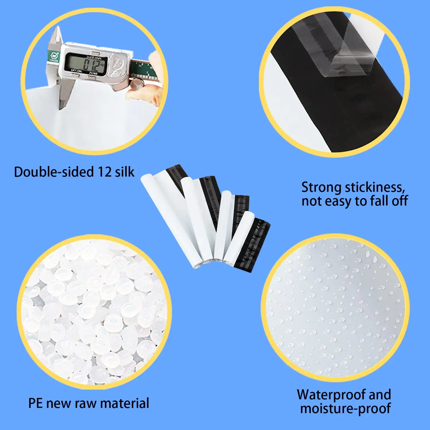 Custom Printed Logo Matte Grey Shipping for Clothes Plastic Recyclable Packaging Poly Mailer Mailing Bags