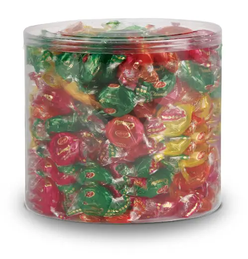 Fruity Flavored Strawberry Shaped Hard Candy in Bag Packaging