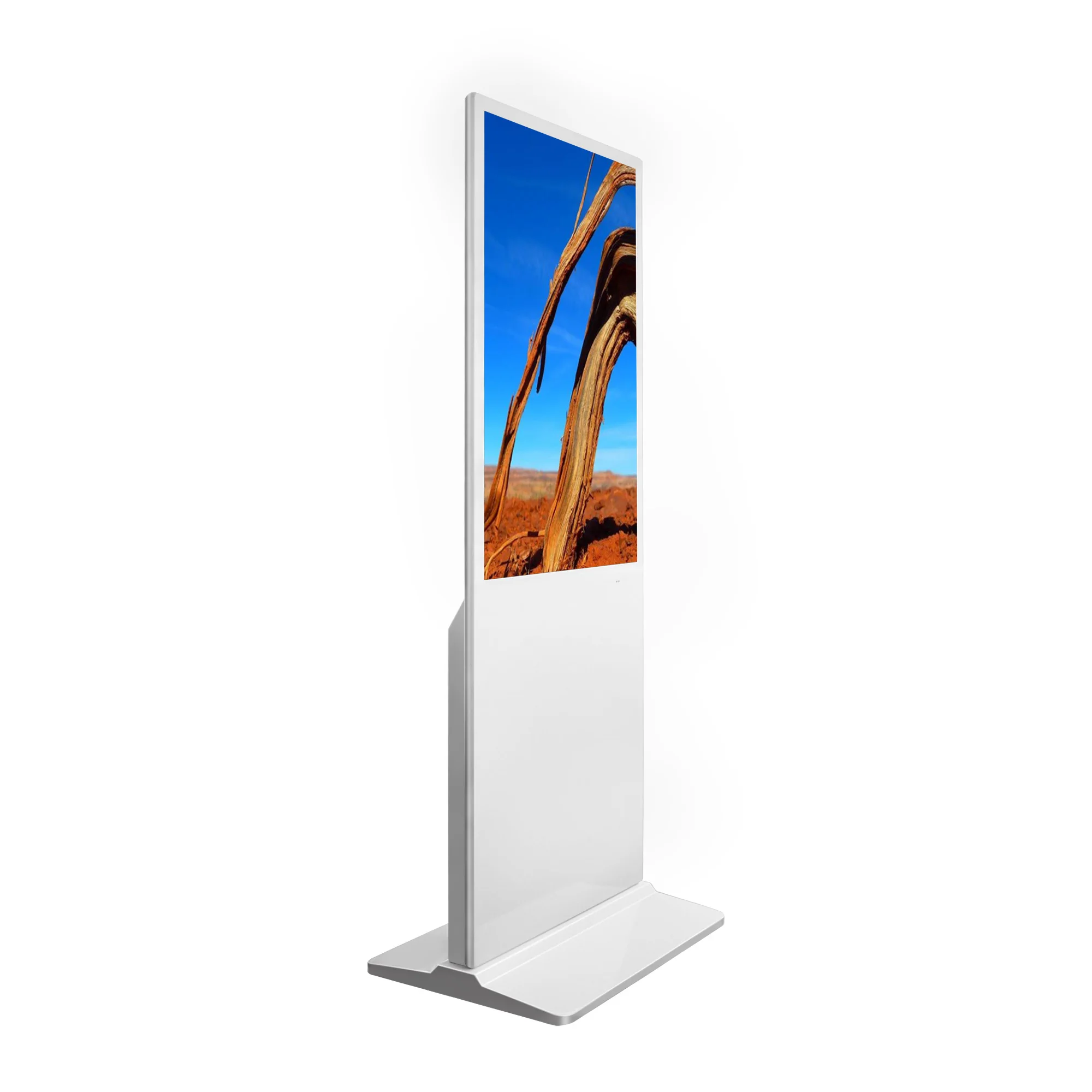 55 Inch Touch Screen Display Kiosk  Floor Standing Interactive Kiosk Screen Digital  Advertising Totem Screen for Advertising