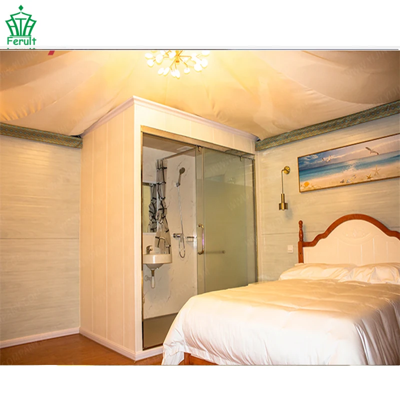 Low Price Beach Resort PVDF Tensile Fabric Structures Camping Tent Glamping Resort Hotel Tents