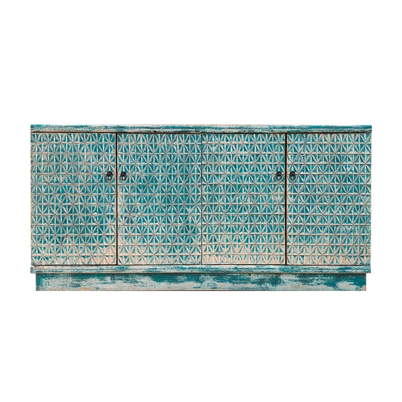 Chinese Antique Mongolia Reproduction Recycled Wooden Cabinet