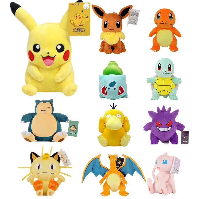 hot Pikachu Snorlax Charmander Charizard Gengar Stuffed Animal Toy Doll Stuffed Soft Plush Toys