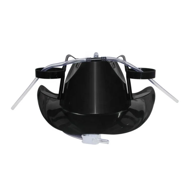 Novelty Beer& Soda Guzzler Drinking Helmet,  Cowboys Drinking Hat with Straw - Fun Party Hat