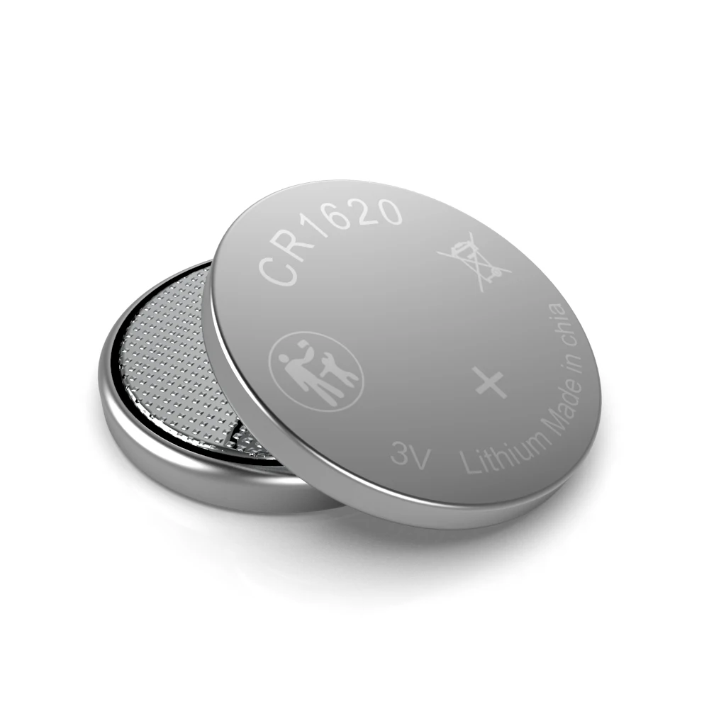 High Capacity Round Button Coin Cell Cr1620 3.0v 70mah Lithium Battery For Luminous Toy Remote Control Car